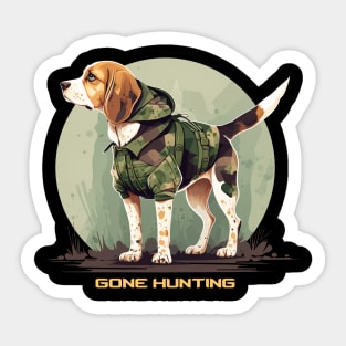 Beagle Gone Hunting Sticker